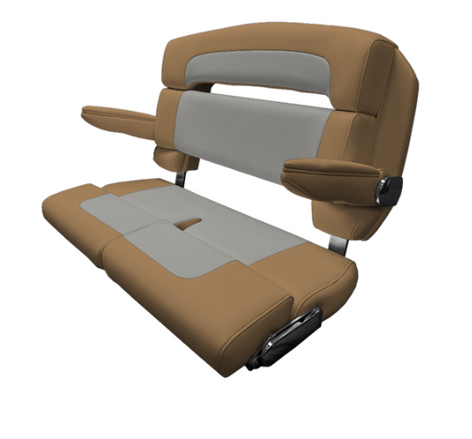 Suncoast Marine and Auto offers TACO MARINE 40" Custom Capri Helm Bench, Double Bolster, Capriccio Toast