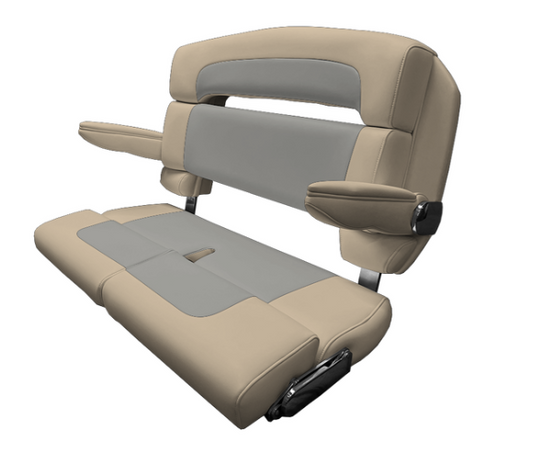 Suncoast Marine and Auto offers TACO MARINE 40" Custom Capri Helm Bench, Double Bolster, Capriccio Vellum