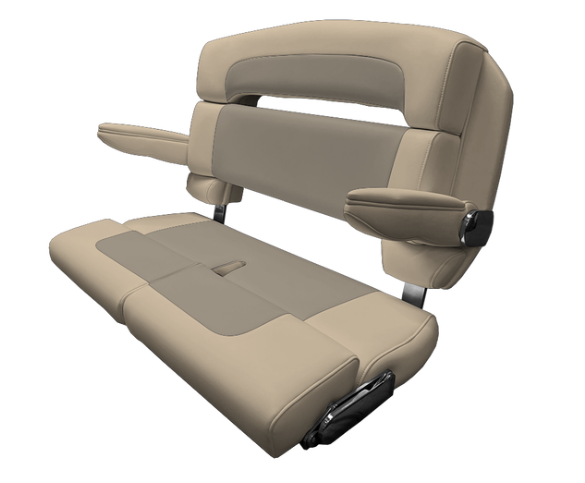 Suncoast Marine and Auto offers TACO MARINE 40" Custom Capri Helm Bench, Double Bolster, Capriccio Vellum