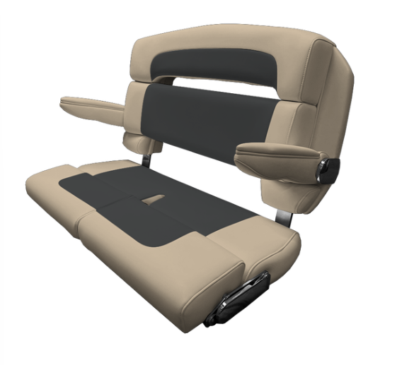 Suncoast Marine and Auto offers TACO MARINE 40" Custom Capri Helm Bench, Double Bolster, Capriccio Vellum