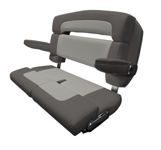 Suncoast Marine and Auto offers TACO MARINE 40" Custom Capri Helm Bench, Double Bolster, Capriccio Grey