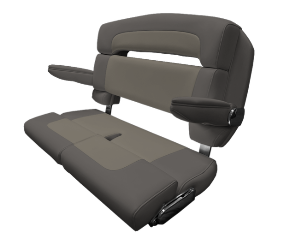Suncoast Marine and Auto offers TACO MARINE 40" Custom Capri Helm Bench, Double Bolster, Capriccio Grey