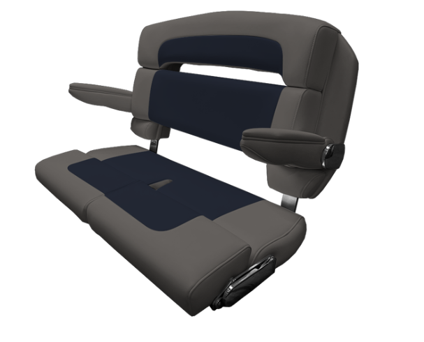 Suncoast Marine and Auto offers TACO MARINE 40" Custom Capri Helm Bench, Double Bolster, Capriccio Grey
