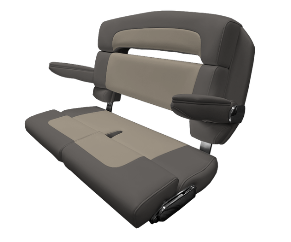 Suncoast Marine and Auto offers TACO MARINE 40" Custom Capri Helm Bench, Double Bolster, Capriccio Grey