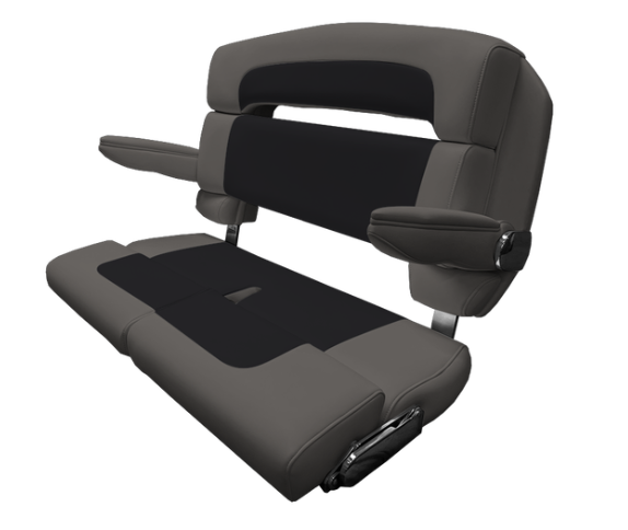 Suncoast Marine and Auto offers TACO MARINE 40" Custom Capri Helm Bench, Double Bolster, Capriccio Grey