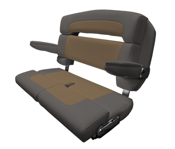 Suncoast Marine and Auto offers TACO MARINE 40" Custom Capri Helm Bench, Double Bolster, Capriccio Grey