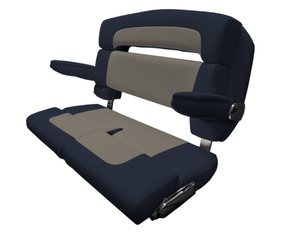 Suncoast Marine and Auto offers TACO MARINE 40" Custom Capri Helm Bench, Double Bolster, Capriccio Navy