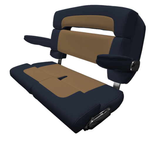 Suncoast Marine and Auto offers TACO MARINE 40" Custom Capri Helm Bench, Double Bolster, Capriccio Navy