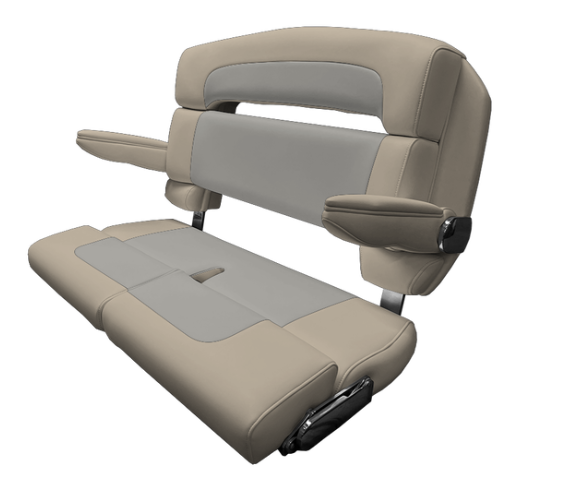 Suncoast Marine and Auto offers TACO MARINE 40" Custom Capri Helm Bench, Double Bolster, Capriccio Flax