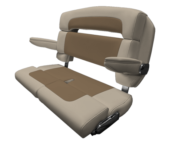 Suncoast Marine and Auto offers TACO MARINE 40" Custom Capri Helm Bench, Double Bolster, Capriccio Flax