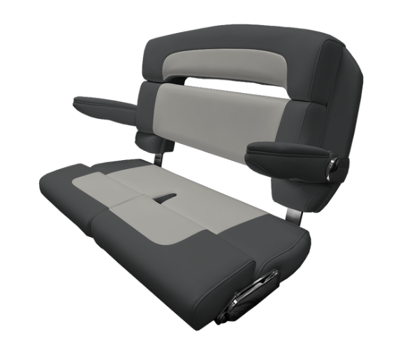 Suncoast Marine and Auto offers TACO MARINE 40" Custom Capri Helm Bench, Double Bolster, Capriccio Charcoal