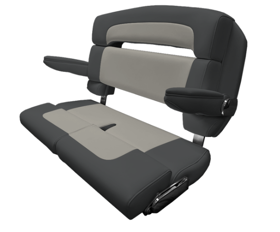 Suncoast Marine and Auto offers TACO MARINE 40" Custom Capri Helm Bench, Double Bolster, Capriccio Charcoal