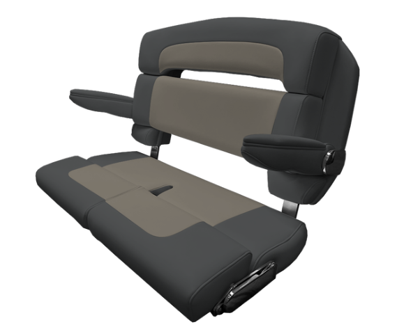 Suncoast Marine and Auto offers TACO MARINE 40" Custom Capri Helm Bench, Double Bolster, Capriccio Charcoal