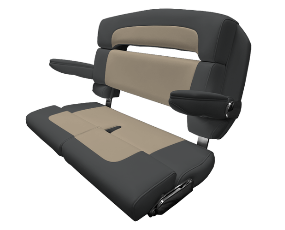 Suncoast Marine and Auto offers TACO MARINE 40" Custom Capri Helm Bench, Double Bolster, Capriccio Charcoal