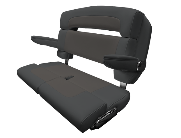 Suncoast Marine and Auto offers TACO MARINE 40" Custom Capri Helm Bench, Double Bolster, Capriccio Charcoal