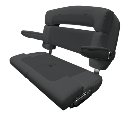 Suncoast Marine and Auto offers TACO MARINE 40" Custom Capri Helm Bench, Double Bolster, Capriccio Charcoal