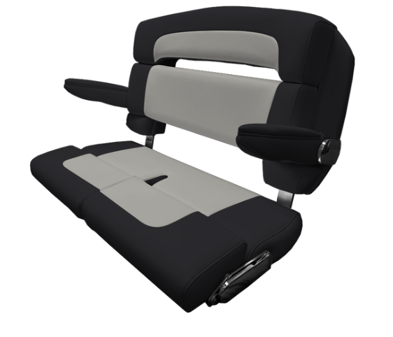Suncoast Marine and Auto offers TACO MARINE 40" Custom Capri Helm Bench, Double Bolster, Capriccio Black
