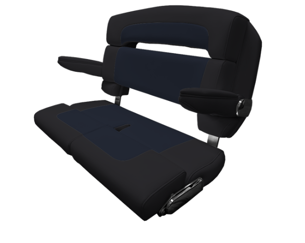 Suncoast Marine and Auto offers TACO MARINE 40" Custom Capri Helm Bench, Double Bolster, Capriccio Black