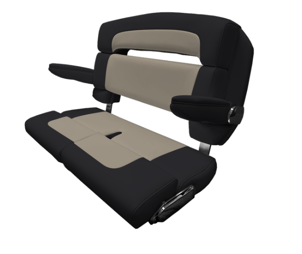 Suncoast Marine and Auto offers TACO MARINE 40" Custom Capri Helm Bench, Double Bolster, Capriccio Black