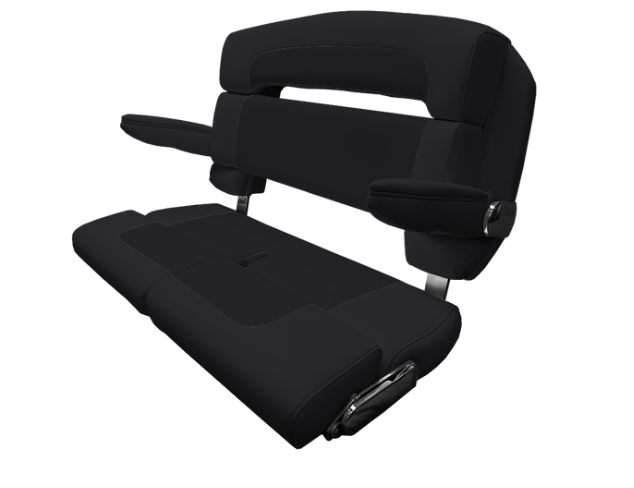 Suncoast Marine and Auto offers TACO MARINE 40" Custom Capri Helm Bench, Double Bolster, Capriccio Black