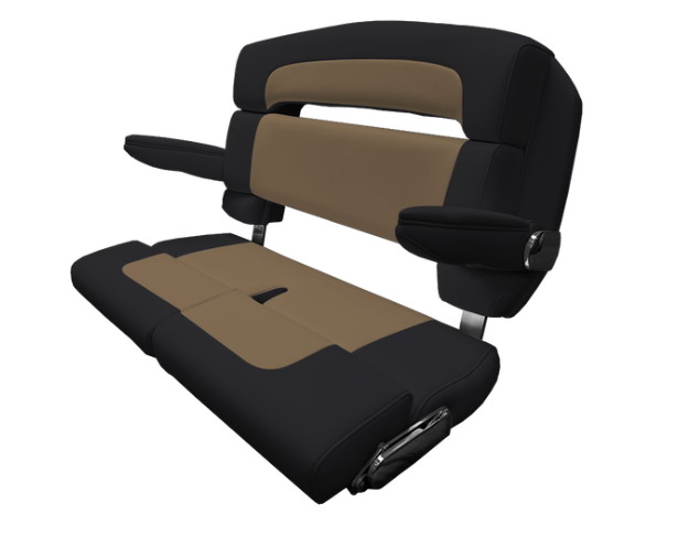 Suncoast Marine and Auto offers TACO MARINE 40" Custom Capri Helm Bench, Double Bolster, Capriccio Black
