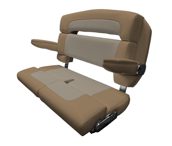 Suncoast Marine and Auto offers TACO MARINE 40" Custom Capri Helm Bench, Double Bolster, Capriccio Heather Beige