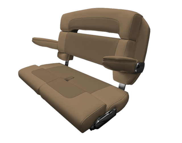 Suncoast Marine and Auto offers TACO MARINE 40" Custom Capri Helm Bench, Double Bolster, Capriccio Heather Beige