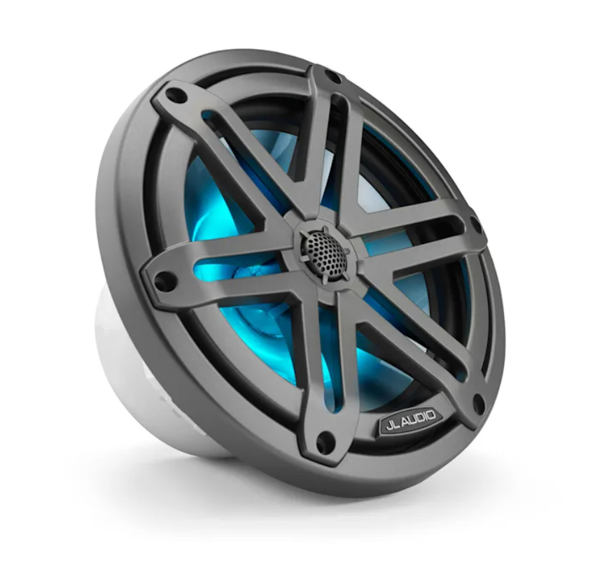 Suncoast Marine and Auto offers JL Audio® M3 Marine Speakers 7.7" with LED and Gray Sport Grille (M3-770X-S-Gm-i)