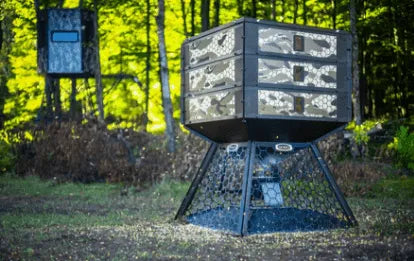 Suncoast Marine and Auto offers ORION HUNTING PRODUCTS 450lbs Fill Deer Feeder w/ 12V Battery and Solar FDR1000450