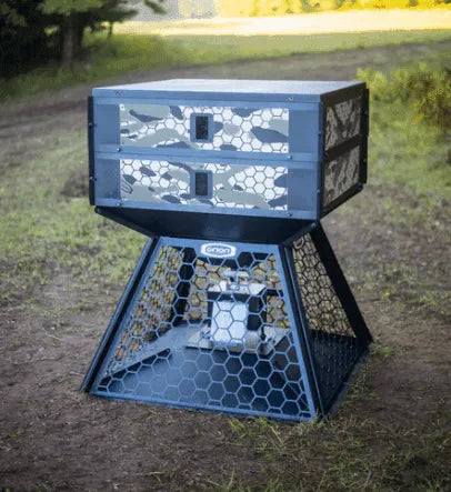 Suncoast Marine and Auto offers ORION HUNTING PRODUCTS 450lbs Fill Deer Feeder w/ 12V Battery and Solar FDR1000450