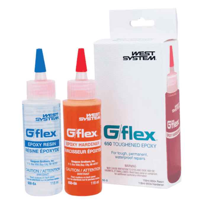 Suncoast Marine and Auto offers WEST SYSTEM G/flex 650 Epoxy Resin 4.75 gallon (650-CR)