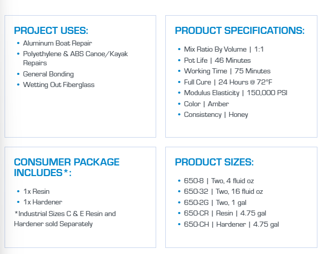 Suncoast Marine and Auto offers WEST SYSTEM G/flex 650 Liquid Epoxy, Resin and Hardener (650-2G)