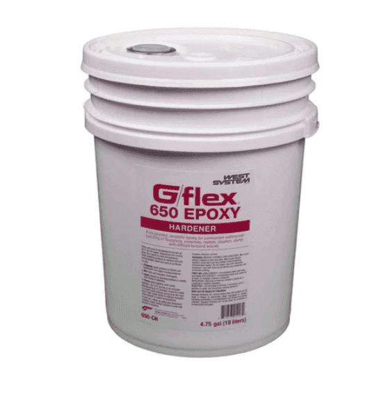 Suncoast Marine and Auto offers WEST SYSTEM G/flex 650 Epoxy Resin 4.75 gallon (650-CR)