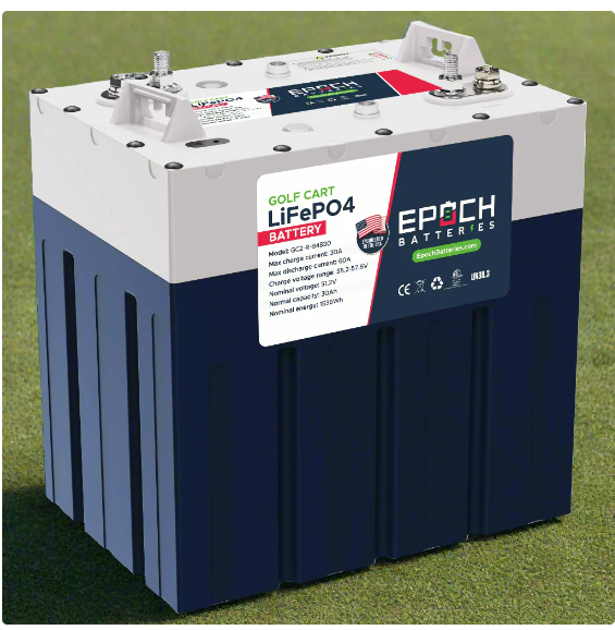 Suncoast Marine and Auto offers Epoch Battery 48V 30Ah GC2 Golf Cart LiFePO4 Lithium Battery (48V-30Ah-GC2 EPOCH)