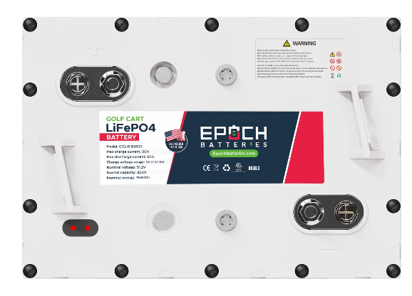Suncoast Marine and Auto offers Epoch Battery 48V 30Ah GC2 Golf Cart LiFePO4 Lithium Battery (48V-30Ah-GC2 EPOCH)