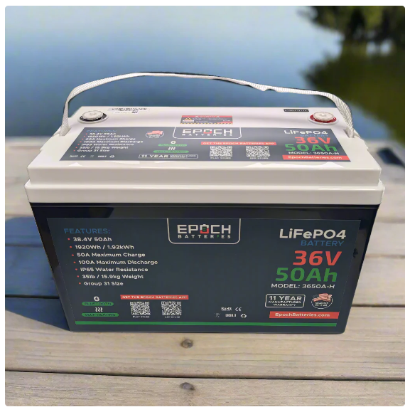Suncoast Marine and Auto offers Epoch Battery 36V 50Ah Essential Series - Bluetooth & Heated LiFePO4 (3650A-H)