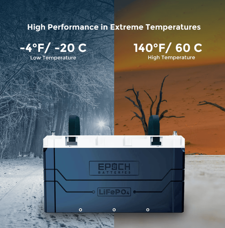 Suncoast Marine and Auto offers Epoch Battery 12V 460Ah V2 Elite Series - Heated, Bluetooth & Victron Comms LiFePO4 (C12460A)