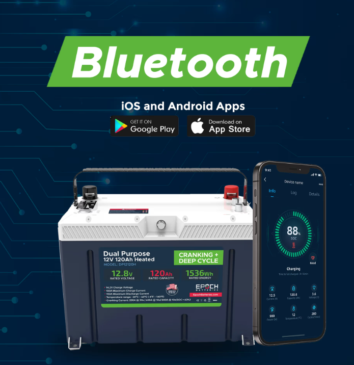 Suncoast Marine and Auto offers Epoch Battery 12V 120Ah Pro Series - LiFePO4 Cranking & Deep Cycle Lithium Battery (Dual Purpose) DP12120H