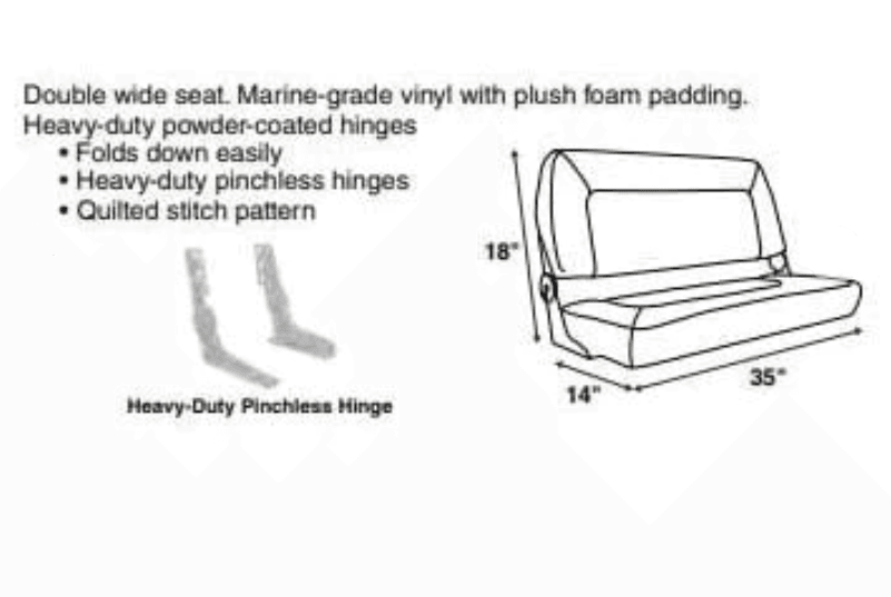 Suncoast Marine and Auto offers SPRINGFIELD Double Wide Folding Seat, White (1042039)