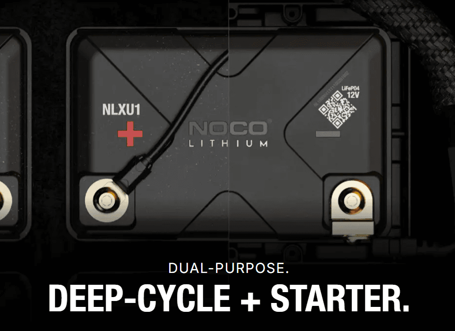 Suncoast Marine and Auto offers NOCO 12V 40Ah 12V Lithium-Ion LiFePO4 Dual-Purpose Battery NLXU1