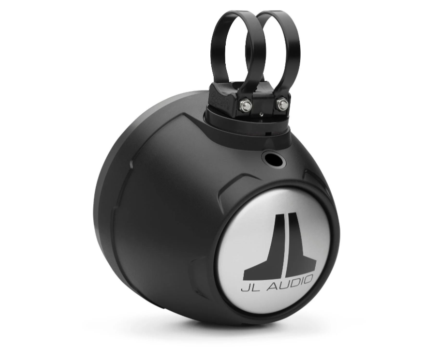 Suncoast Marine and Auto offers JL Audio VeX™ Enclosed Speaker System M6 6.5" with LED and Titanium Sport Grille (M6-650VEX-Mb-S-GmTi-i)
