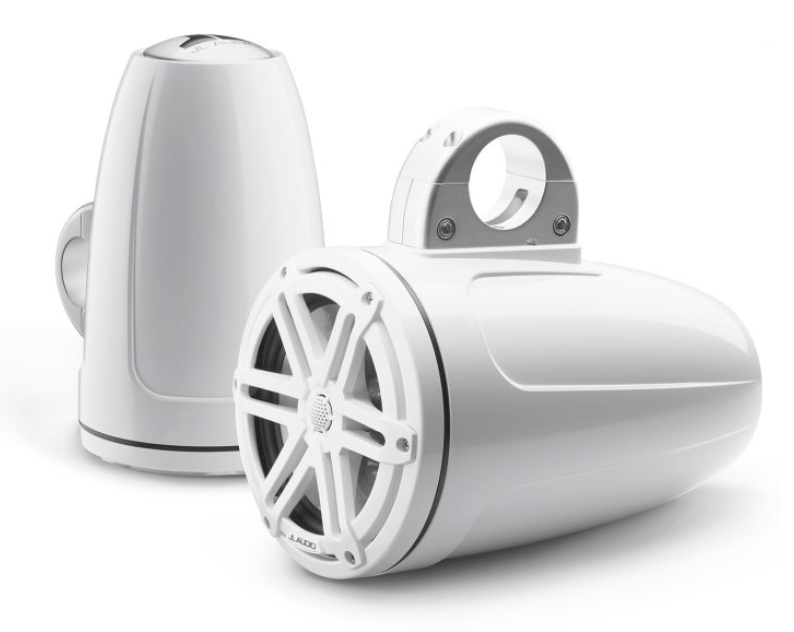 Suncoast Marine and Auto offers JL Audio® M3 Enclosed Tower Speakers 7.7" with White Sport Grille (M3-770ETXv3-Gw-S-Gw)