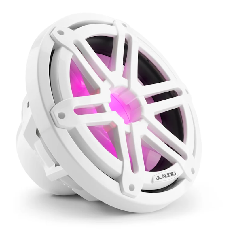 Suncoast Marine and Auto offers JL Audio M3 Marine Subwoofer 10" with LED and White Sport Grille (M3-10IB-S-Gw-i-4)