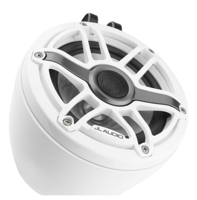Suncoast Marine and Auto offers JL Audio VeX™ Enclosed Speaker System M6 6.5" with White Sport Grille (M6-650VEX-Gw-S-GwGw)