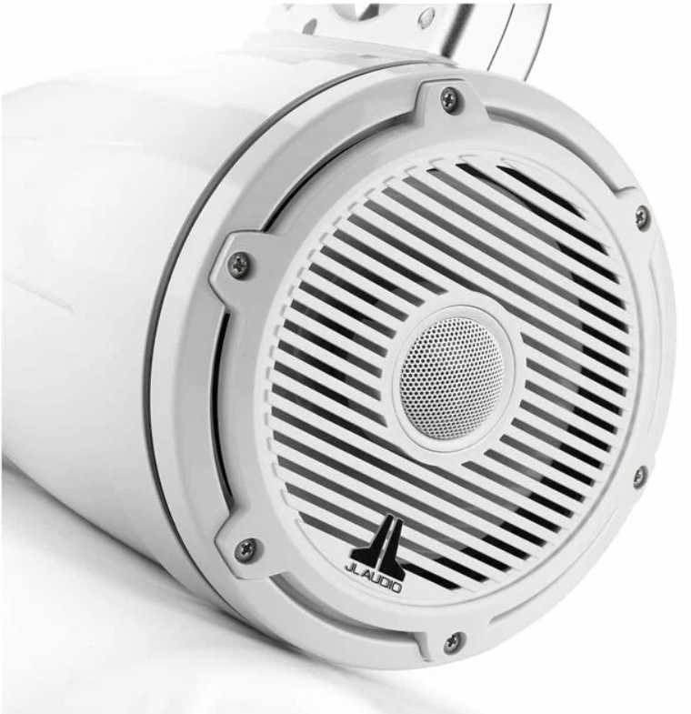 Suncoast Marine and Auto offers JL Audio® M6 Enclosed Tower Speakers 7.7" with White Classic Grille (M6-770ETXv3-Gw-C-3Gw)