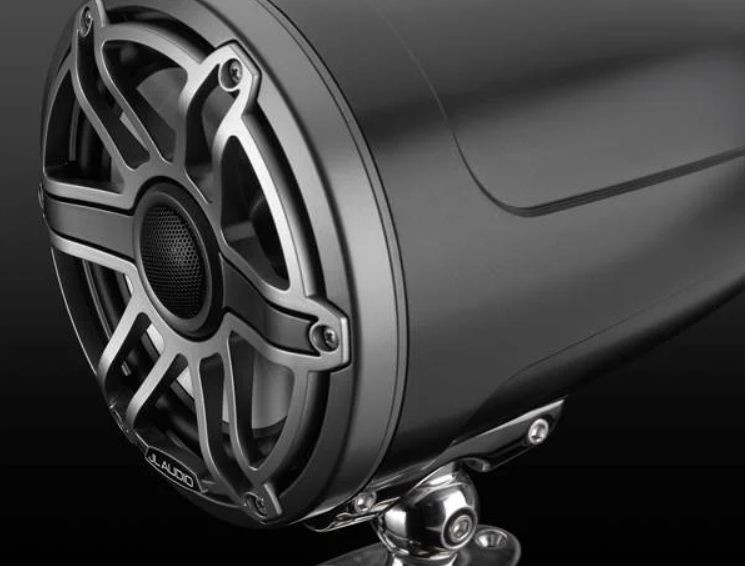 Suncoast Marine and Auto offers JL Audio® M6 Enclosed Tower Speakers 7.7" with Titanium Sport Grille (M6-770ETXv3-Sb-S-GmTi)