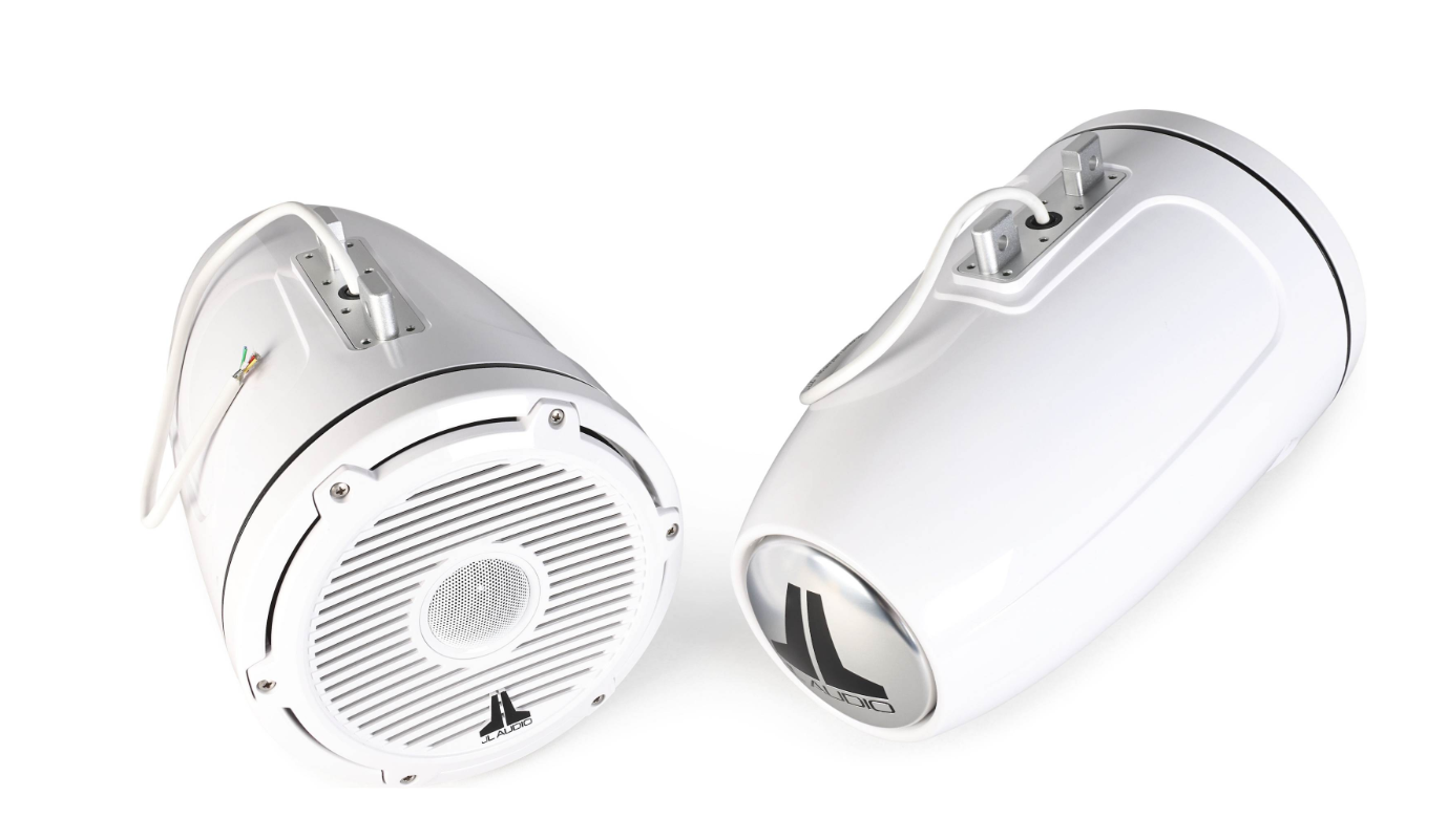 Suncoast Marine and Auto offers JL Audio® M6 Enclosed Tower Speakers 8.8" with White Classic Grille (M6-880ETXv3-Gw-C-3Gw)