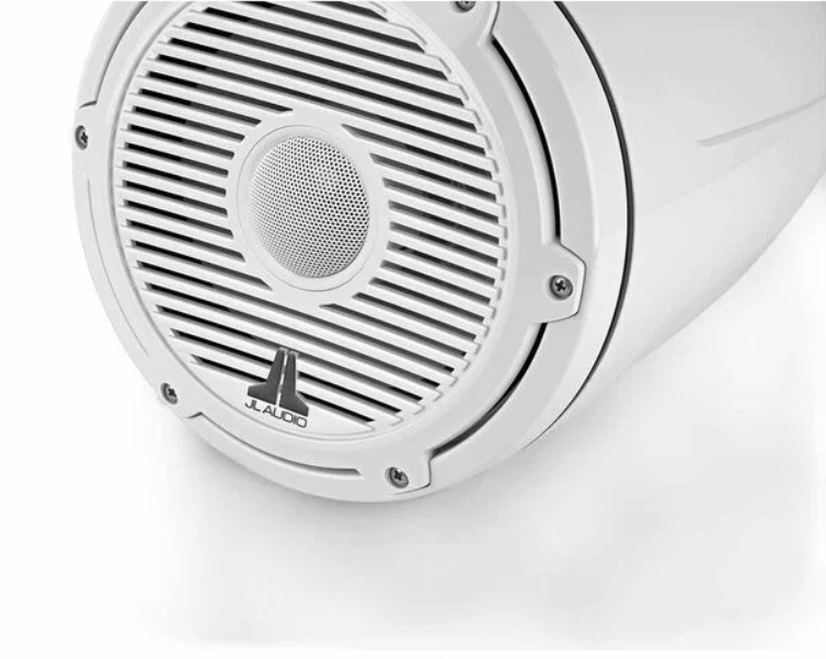 Suncoast Marine and Auto offers JL Audio M6 Series 8.8" Tower Speakers Gloss White Classic Grille (M6-880ETXv3-Gw-C-GwGw)