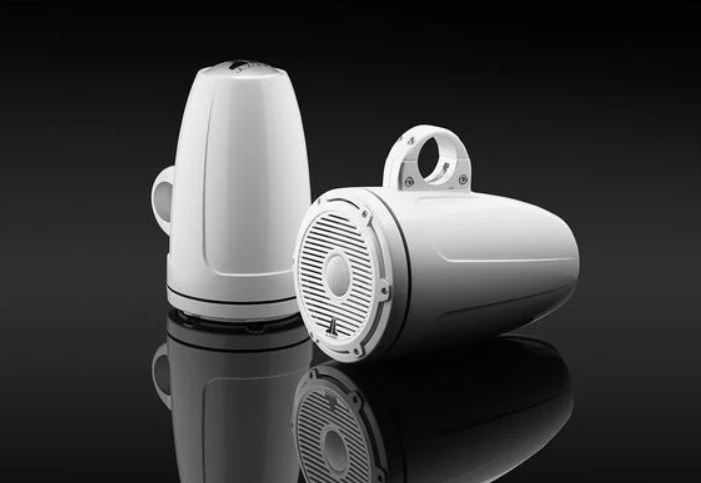 Suncoast Marine and Auto offers JL Audio M6 Series 8.8" Tower Speakers Gloss White Classic Grille (M6-880ETXv3-Gw-C-GwGw)