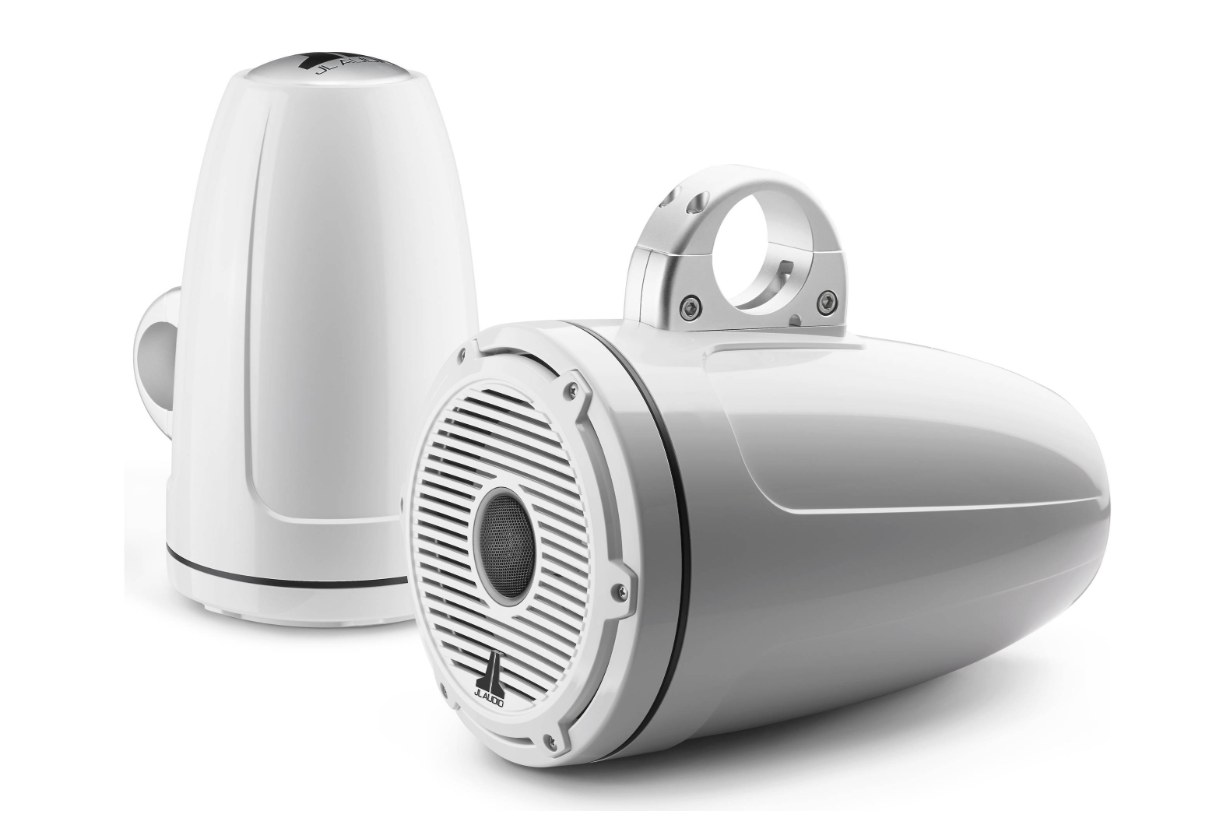 Suncoast Marine and Auto offers JL Audio M6 Series 8.8" Tower Speakers Gloss White Classic Grille (M6-880ETXv3-Gw-C-GwGw)